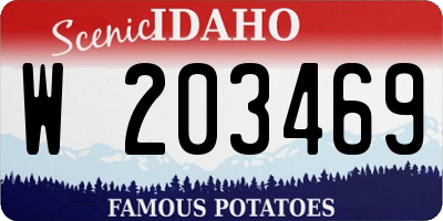 ID license plate W203469