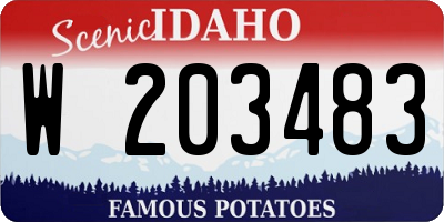 ID license plate W203483
