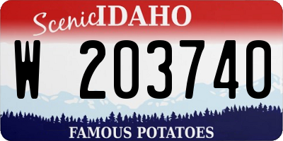 ID license plate W203740
