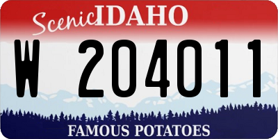 ID license plate W204011