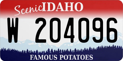 ID license plate W204096