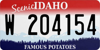 ID license plate W204154