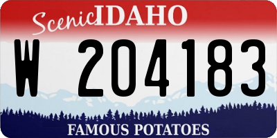 ID license plate W204183
