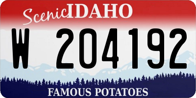 ID license plate W204192