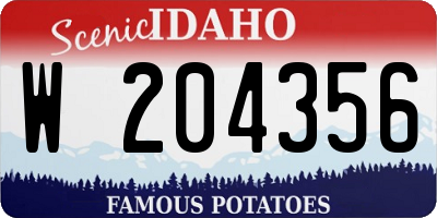 ID license plate W204356
