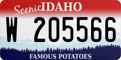 ID license plate W205566