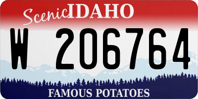 ID license plate W206764