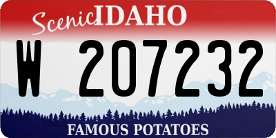 ID license plate W207232