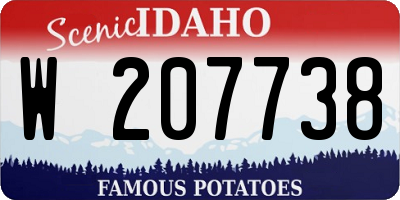 ID license plate W207738