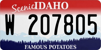 ID license plate W207805