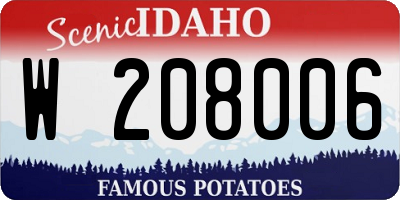 ID license plate W208006