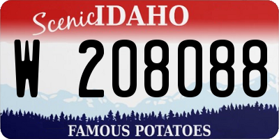 ID license plate W208088