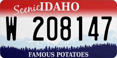 ID license plate W208147