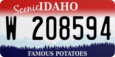 ID license plate W208594