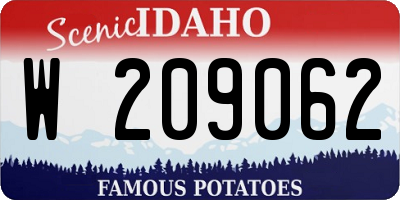 ID license plate W209062