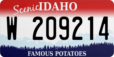 ID license plate W209214