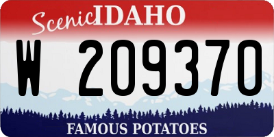 ID license plate W209370