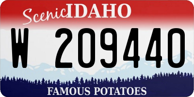 ID license plate W209440
