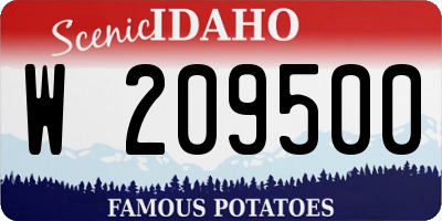 ID license plate W209500