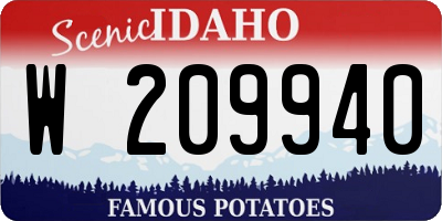 ID license plate W209940