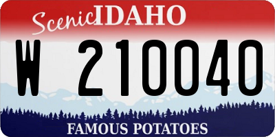 ID license plate W210040