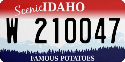 ID license plate W210047