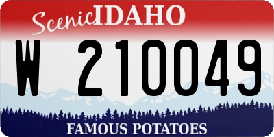 ID license plate W210049
