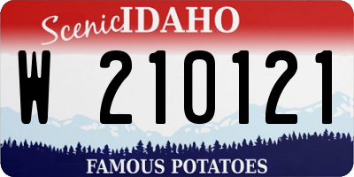ID license plate W210121