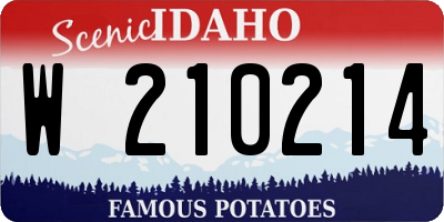 ID license plate W210214
