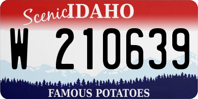 ID license plate W210639
