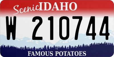 ID license plate W210744