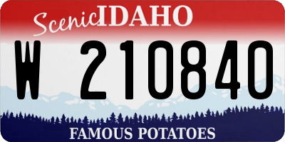 ID license plate W210840