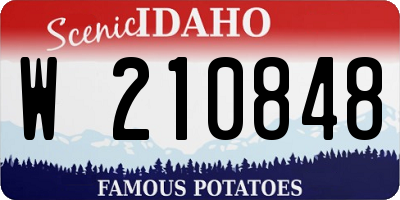 ID license plate W210848