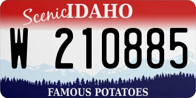 ID license plate W210885