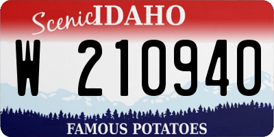 ID license plate W210940