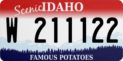 ID license plate W211122