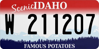 ID license plate W211207