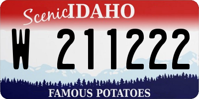 ID license plate W211222