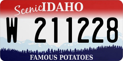 ID license plate W211228