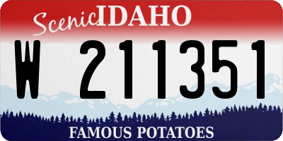 ID license plate W211351