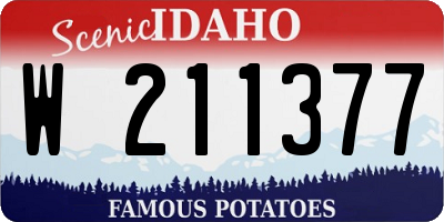 ID license plate W211377