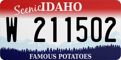 ID license plate W211502