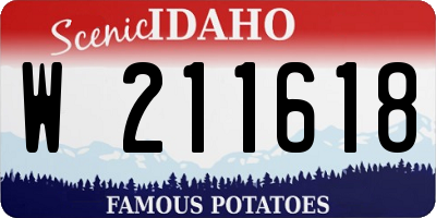 ID license plate W211618