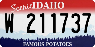 ID license plate W211737