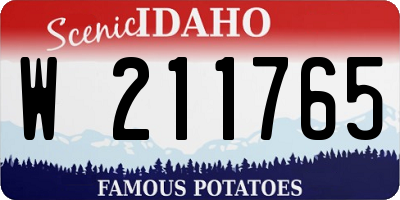 ID license plate W211765