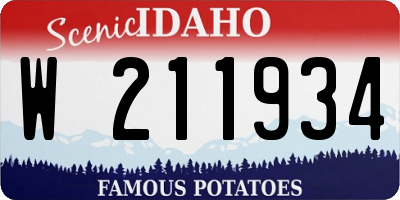 ID license plate W211934