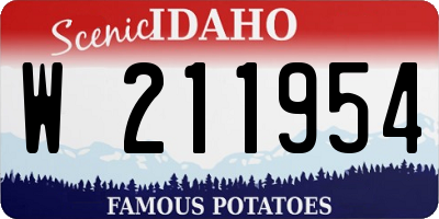 ID license plate W211954