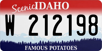 ID license plate W212198