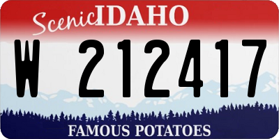 ID license plate W212417