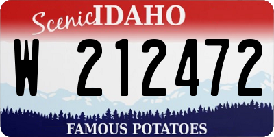 ID license plate W212472